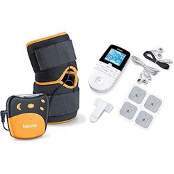 Beurer EM 29 Electrostimulateur 2-en1 TENS, thérapie de Stimulation électrique pour soulager la Douleur au Niveau du coude et du Genou sans médicament & EM 49 Électrostimulateur Musculaire 3 en 1