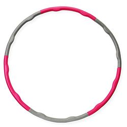 MASTER volwassenen Hula Hoop 1,2 kg fitness en gymnastiek banden, grijs/roze, één maat