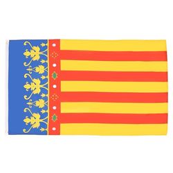 BANDIERA COMUNITÀ VALENCIANA 150x90cm - BANDIERA COMUNIDAD VALENCIANA IN SPAGNA 90 x 150 cm - AZ FLAG