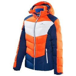 Black Crevice Giacca da Sci da Donna, Arancione/Blu/Bianco, 40