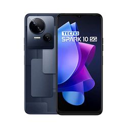 Tecno Mobile Spark 10 5G Smartphone (Android, Dual SIM, pantalla HD 1612 x 720, 4 GB de RAM, memoria de 64 GB, Octa-Core, cámara dual de 50 MP) Meta Black