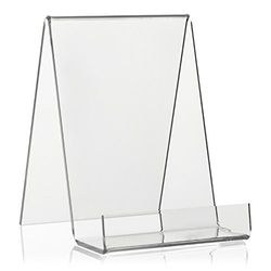 VITAdisplays Plexiglas® Book Stand/Bookend as Goods Carrier and Angled Adjuster in DIN A6 Format