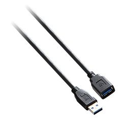 V7 V7E2USB3EXT-03M 3 m USB 3.0 A to A Extension Male to Female Cable - Black