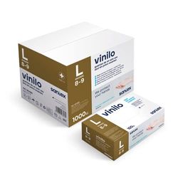 Santex Blå vinyl Handske utan POLVO L 100UDS (NDR)