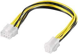 PremiumCord Alimentatore 8 Poli/Maschio a P4 4 Poli/Femmina, kn-16