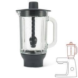 Kenwood KAH359GL Accessorio Frullatore per impastatrici planetarie, in vetro Thermoresist, lame in acciaio inox facilmente removibile, capacità 1,6L, Grigio trasparente