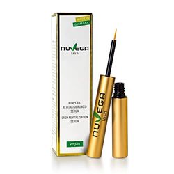 Nuvega Lash - Serum pestanas e sobrancelhas para pestanas compridas em apenas 4-6 semanas I Vegan I Serum para crescimento de pestanas I cresce pestanas / alongamento I Made in Germany I 1 ml