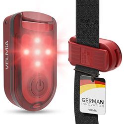 VELMIA Veiligheidslicht [2-delige set] voor maximale veiligheid door zichtbaarheid, reflectoren voor kinderen, met anti-break cliphouder en klittenband voor optimale bevestiging