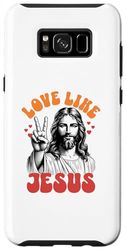 Carcasa para Galaxy S8+ Love Like Jesus Retro 70s Style Christian Men Women