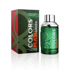 Benetton - Green from United Colors, Eau de Toilette Spray pour Homme, Parfum Boisé aux Agrumes, Bergamote, Coriandre et Vétiver - 100 ml