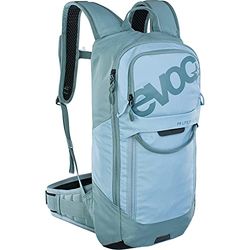 EVOC FR LITE RACE 10 protector rugzak ideaal voor enduro wedstrijden, rugzak (fietsrugzak met LITESHIELD BACK rugprotector, LITESHIELD SYSTEM AIR, gereedschapsvak, maat: S), Copen Blue/Slate