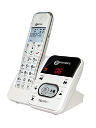 Geemarc Amplidect 295 - Téléphone Amplifié sans Fil Simple d’Utilisation avec Répondeur, Sonnerie Puissante et Larges Touches pour Personnes Agées - Perte Auditive Faible ou Moyenne - Version FR