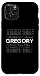 Coque pour iPhone 11 Pro Chemise Gregory - Prénom personnalisé amusant Gregory