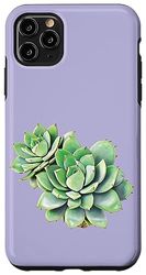 Custodia per iPhone 11 Pro Max Piante succulente Giardinaggio Illustrazione Verde Deserto Giardino