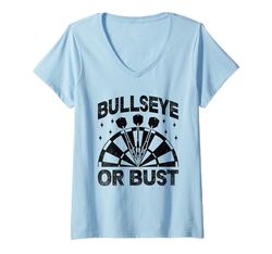Donna Bullseye O Busto Gioco Giocatore Sportivo Maglietta con Collo a V