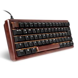 Sharkoon Skiller SGk50 S4 Wood, PBT, RGB Gaming Keyboard, 60% layout DE