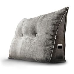 Björn&Schiller cojín de Respaldo, cojín de Lectura para Cama y sofá, Almohada de Lectura para Cama (Gris, 70 cm)