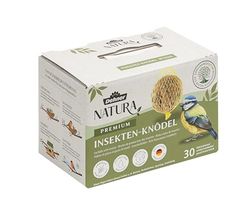 Dehner Natura Premium mezenbollen met net, insectenknoedels, het hele jaar door, wilde vogelvoer rijk aan eiwitten/energierijk, 30 stuks van elk 90 g (2,7 kg), karton van FSC-gecertificeerde
