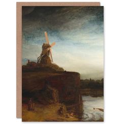 Artery8 Rembrandt van Rijn Art Card The Mill Landscape Painting