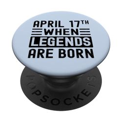 17 aprile Bday 17 aprile Regalo di compleanno PopSockets PopGrip Intercambiabile