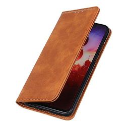 BRAND SET Funda para Xiaomi Redmi Note 9 Premium Cartera Estilo Flip de Piel Sintética Funda con Seguro Cierre de Cierre Magnético y Función de Soporte Carcasa para Xiaomi Redmi Note 9(Marrón)