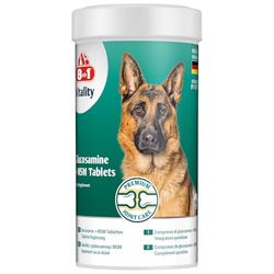 8in1 Compresse di Glucosamina con MSM - Come integratore alimentare per cani adulti e anziani, 1 lattina (55 compresse)