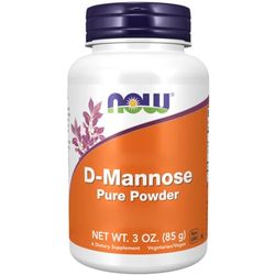 Now Foods, D-Mannose, 85g Polvo Vegano, Testado en Laboratorio, Sin Gluten, Vegetariano, Sin Soja, No GMO