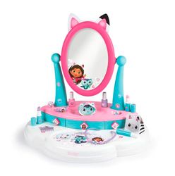 Smoby - Gabby et la Maison Magique - 3 Univers - Coiffeuse, Onglerie, Maquillage Factice - Vernis, Mascara, Peigne, Bracelets et Autres Accessoires - A Partir de 3 Ans - Fabrication Française
