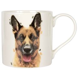 LESSER & PAVEY German Shepherd Mug Robert James Hull, Tea and Coffee Mugs for Hot Drinks | Fine China Printed Mugs for Kitchen & Home | Reusable Ceramic Cups for Every Occasion | Gifts for Women & Men