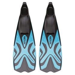 Seac Azzurra, snorkelvinnen voor volwassenen en kinderen, gesloten voetpocket van zacht rubber