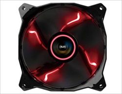 LEPA BOL tyst PWM PC fodral fläkt 120 mm LED rouge