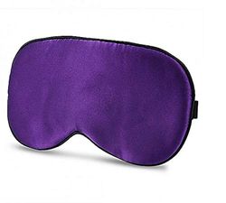 NOVAGO Slaap- en reismasker, 100% pure natuurlijke zijde, natuurlijke zijde (seine en schoon), superlicht, ultrazacht, comfortabel en ademend (paars), Paars, 1 unité (Lot de 1)