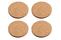 Metafranc Almofadas de diâmetro de cortiça 28 mm, auto-adesivo, 4 unidades, natural para móveis, para superfícies lisas/para móveis