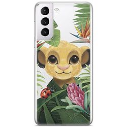 ERT GROUP etui na telefon Samsung S21, case oryginalny i oficjalnie licencjonowany przez Disney, wzór Simba i Przyjaciele 002, optymalnie dopasowane, plecki z TPU częściowo przeźroczyste