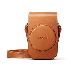 Sony LCS-RXG Custodia Morbida in Pelle per Fotocamere serie RX100, Marrone
