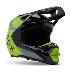 Fox Junior V1 Lean Grey/Yellow YS helm