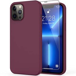 Qinzhijia Diseñado para iPhone 12 Pro MAX Case, iPhone 13 Pro MAX Case, Funda Protectora de Silicona ultradelgada a Prueba de Golpes con [Forro de Microfibra Suave antiarañazos], 6,7 Pulgadas