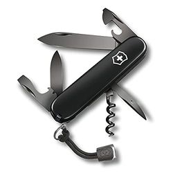 Victorinox Taschenmesser Spartan Onyx Black Collection (12 Funktionen, Klinge, Korkenzieher), schwarz