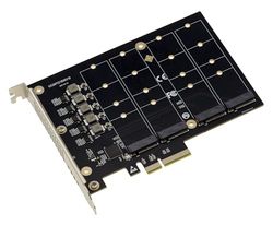 KALEA-INFORMATIQUE Carte contrôleur M2 PCIe 3.0 x4 pour 4 SSD M.2 NVMe M Key Fonctionne sans Mode Bifurcation