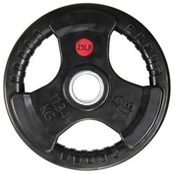 BalanceFrom Placa de agarre olímpico de hierro con revestimiento de goma de 2 pulgadas para entrenamiento de fuerza, levantamiento de pesas y crossfit