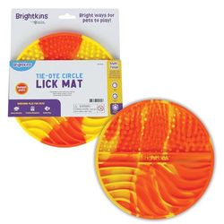 Brightkins Tie-Dye Circle Lick Mat, Food Rubber Mat and Snuffle Pet Supplies, Enrichissement Puppy Pads Essentials Products, Anxiety Relief Items, Interactive Dog Toys