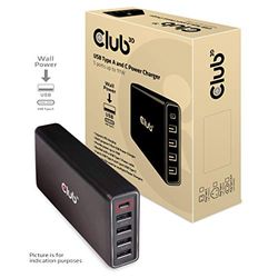 Club 3D USB typ A och C laddare 5 portar upp till 111 W