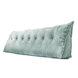 Björn&Schiller cojín de Respaldo, cojín de Lectura para Cama y sofá, Almohada de Lectura para Cama (Gris Turquesa, 200 cm)