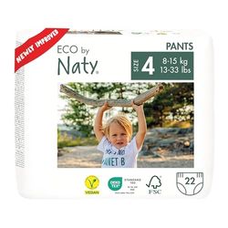 Eco by Naty ekologiska byxblöjor - allergivänliga och kemikaliefria ekoblöjor, högabsorberande och miljövänliga träningsblöjor för pojkar och flickor (Storlek 5, 80 stycken)