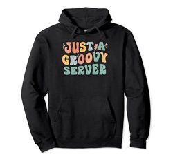 Just A Groovy Server Groovy Server Groovy Tie Dye Server Divertente Felpa con Cappuccio