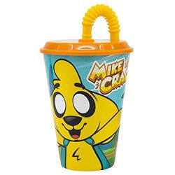 Stor Vaso infantil reutilizable con tapa y pajita de 430 ml de Mikecrak