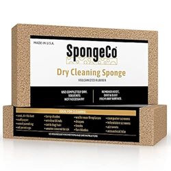 SpongeCo - Dry Cleaning Soot Eraser Sponge 36 Pack - Pet Hair, Smoke, Dust and Dirt Remover, Chemical Sponge (36-3x6x1.5) Natural Latex Rubber Made in The USA