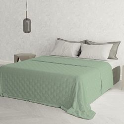 Italian Bed Linen Chic Summer Quilt Light Green, Double