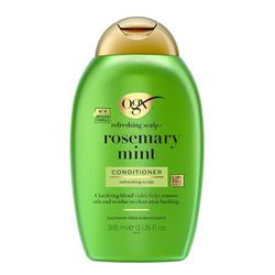OGX Refreshing Scalp with Rosemary Mint Conditioner, Clarifying Blend to Remove Excess Oil and Residue, Clears Away Buildup, Sulfate Free, 385ml