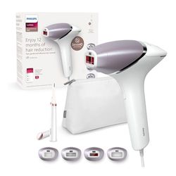 Philips BRI949/00 Lumea Prestige IPL - Epilatore con 4 testine per corpo, viso, zona bikini e ascelle e 1 rasoio di precisione